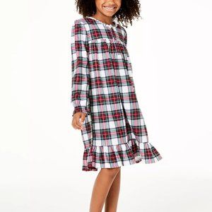 Girls Christmas Family Pajamas Stewart Plaid Nightgown Red, Green, White 2T 3T